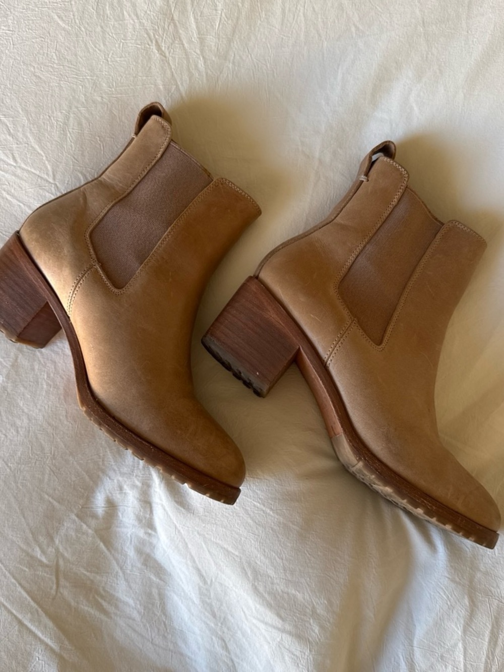 Nisolo Leather Chelsea Ankle Boots - Casual Block Heel